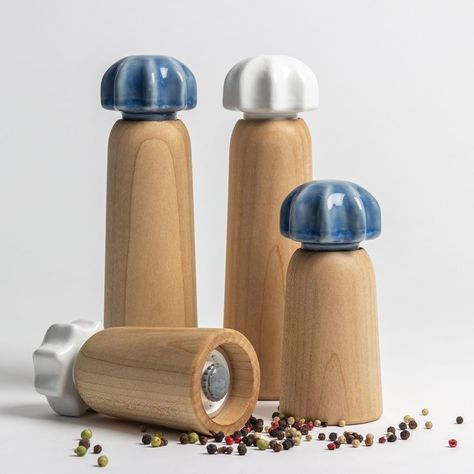 Ajo Spice Mill designed by @bircan.design Lovely salt and pepper mills for your everyday use - definitely a good addition to your kitchen. #product #designdetails #industrialdesign #productdesigner #designproduct #designinspiration #productphotography #designdetails #designobject #lampdesign #contemporarydesign #moderndesign #scandinaviandesign #wooddesign #furnituredesign #woodworkersofinstagram #woodworkers #woodwork Salt Grinder, Spice Mill, Salt And Pepper Mills, Salt And Pepper Grinders, Spice Grinder, Wood Worker, Pepper Grinder, Objects Design, Wood Design