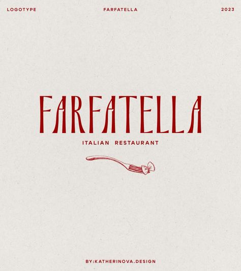 Logo for restaurant minimalistlogo #logodesigncompany #logodesignspecialist Premium Restaurant Branding, Italian Restaurant Brand Identity, Italian Restaurant Branding, Restaurant Logo Design Ideas, Italian Branding, Restaurant Font, Logo For Restaurant, Italian Restaurant Logos, Resturant Logo