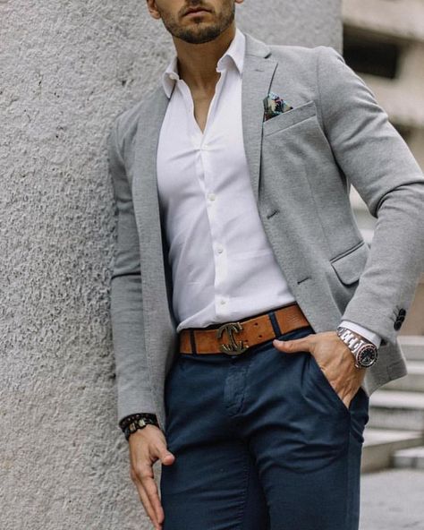 Business Casual Looks For Men, Blazer Outfits Men, Mens Business Casual Outfits, Blazer Outfits Casual, Older Man, Mens Fashion Blazer, Mens Fashion Smart, David Gandy, Fashion Suits For Men