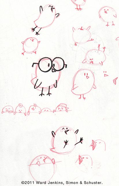 Easter Chicks Drawing, Chick Drawing Cute, Chicks Drawing, Chick Drawing, Chick Tattoo, Chick Illustration, Running Drawing, Running Illustration, Bird Doodle