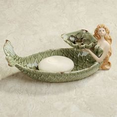 Mermaid Bathroom Decor, Mermaid Soap, Mermaid Bathroom, Cerámica Ideas, Tanah Liat, Mermaid Decor, Mermaids And Mermen, Bathroom Decor Ideas, Mermaid Art