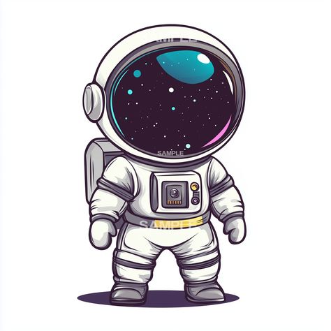 Cartoon Astronaut Drawings, Watercolour Reference, Astronaut Images, Astronaut Png, Astronaut Clipart, Astronaut Drawing, Girls Stickers, Half Sleeve Tattoos Drawings, Astronaut Helmet