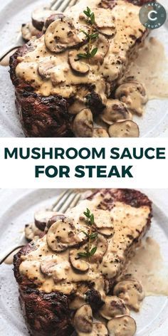 Mushroom Sauce For Steak, Steak Diane Recipe, Steak Toppings, Sauce For Steak, Steak Sauce Recipes, Steak Diane, Mushroom Sauce Recipe, Creamy Mushroom Sauce, Makanan Diet