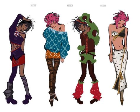 Jojo Fashion, 2000s Cartoons, Adventure Style, Simple Cartoon, Art Style Inspiration, Jojo Bizzare Adventure, Comic Character, Jojo Bizarre, Art Reference Photos