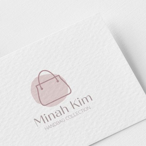 Brand logo design - fully editable with Canva / simple, modern, elegant, trendy, aesthetic Aesthetic Feminine, Spa Bags, Handbag Boutique, Spa Logo, Brand Logo Design, Trendy Logos, Small Business Planner, Shop Logo Design, Branding Template