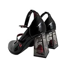 Gothic High Heels, Black Mary Jane Shoes, Mary Jane Platform Shoes, Zapatos Mary Jane, Mary Jane High Heels, Rose Shoes, Cosplay Shoes, Platform Mary Janes, Retro Shoes