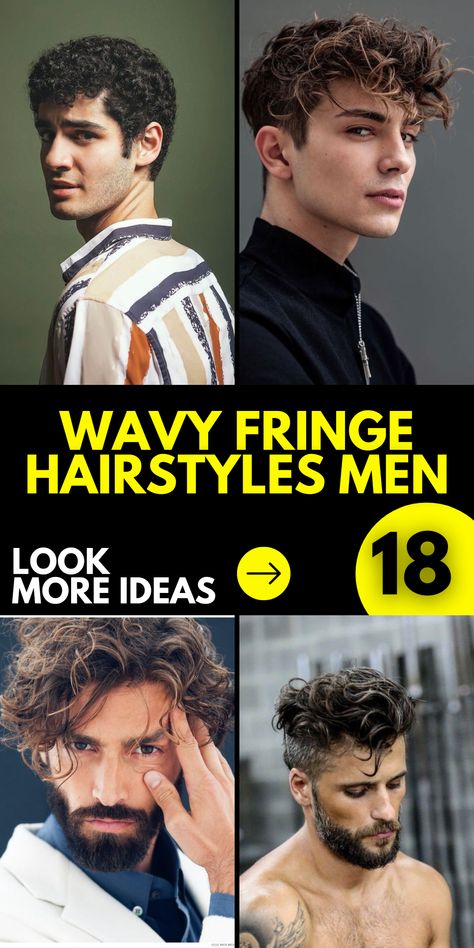 Discover the best wavy fringe hairstyles for men with short hair. These trendy cuts are stylish, versatile, and ready to make a statement in 2023.Get ready for the aisle with our selection of men wedding wavy fringe hairstyles. These trendy styles are designed for men with any hair length. Wavy Fringe Hairstyles, Wavy Fringe Men, Long Fringe Hairstyles Men, Fringe Hairstyles Men, Mens Fringe Hairstyles, Messy Fringe Haircut Men, Textured Fringe Men, Wavy Hairstyles Men, Hairstyles For Diamond Face Shape