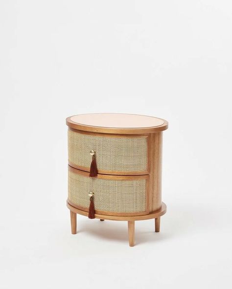 Peach Bedside Table, Pink Bedside Table, Cane Bedside Tables, Unusual Bedside Tables, Pink Bedside Tables, Rattan Decoration, Rattan Bedside Table, Blue Bedside Tables, Rattan Bedroom