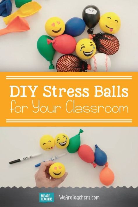 DIY Stress Balls to Make for Your Own Classroom - WeAreTeachers: Add these stress balls to your classroom management tool kit. They help kids settle down and focus so they can stay on task. Diy Stressball, Classroom Management Tool, We Are Teachers, Diy Classroom, Creative Display, School Crafts, Craft Videos, Classroom Management, Diy Crafts For Kids