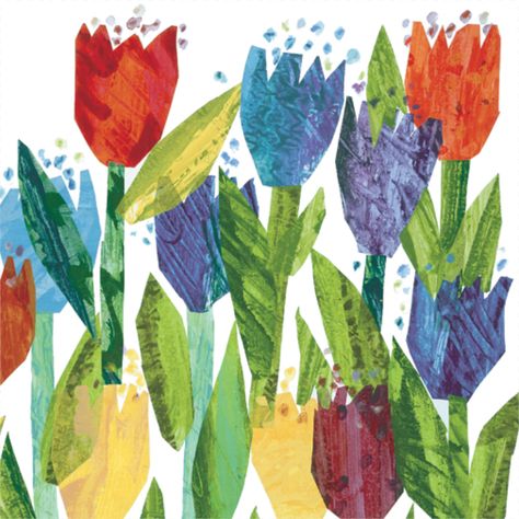 Eric Carle Blog: Spring is in the air! Eric Carle Art, Tulip Painting, Tulips Art, Photography Beach, Eric Carle, Marmont Hill, Spring Art, Colorful Wall Art, Elementary Art