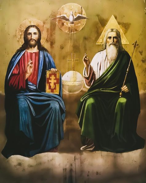 The Best Trio, Bible Artwork, Our Father Who Art In Heaven, Catholic Pictures, Jesus Christ Painting, Catholic Decor, Father Images, Orthodox Christian Icons, Jesus Christ Artwork