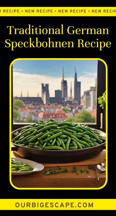 Authentic German Food, Green Beans Bacon, German Cooking, String Beans, European Recipes, String Bean, Low Carb Sweeteners, Canadian Bacon, Ground Mustard