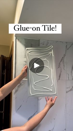 551K views · 5.9K reactions | Glue-on Tile | What could be better than an easy install and no grout to maintain! #sponsored 
Click here https://urlgeni.us/amzn/PalisadeTile to check out this tile.... | By Julia Christine Home | This is the easiest tile
installation I have done yet. You just glue it on and look
how it transformed the shower. Made out of PVC, it click and
locks together and has real looking grout lines. I'm using
Tight Bond's Ultimate MP sealant to glue these tiles on
the wall but there's a variety of different adhesives you can
use. Palisade can be installed over existing tile, drywall, or
any flat surface. It comes with all kinds of matching trim
pieces and I found it easiest to install those first. I used
Sashko's clean seal on the edges of tiles and trim pieces
as needed Log Home Bathroom, Diy Grout, Bathroom Grout, Easy Tile, Installing Laminate Flooring, Concrete Overlay, Bath Redo, Waterproof Paint, Tiles For Bathroom