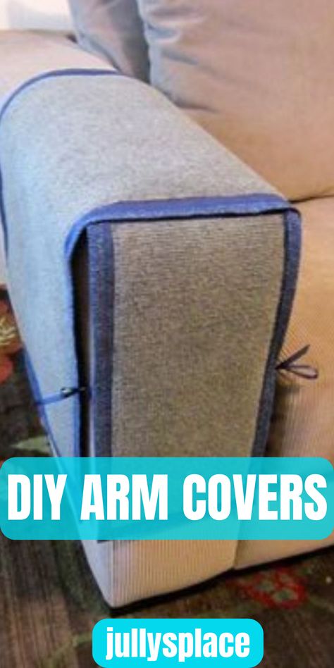 How to Make Arm Covers for a Sofa Couch Arm Covers, Katt Grejer, Kat Diy, Chat Diy, Cat Scratching Furniture, Living With Cats, Ideal Toys, Animal Projects, Small Cat