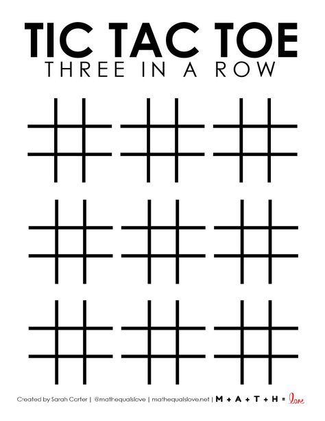 Looking for a tic tac toe board printable? Here are several free pdf tic tac toe downloads for you to enjoy as you compete to get three in a row! Games For The Classroom, Tic Tac Toe Board, Printable Board Games, Free Printable Activities, Sheet Protector, Free Printable Games, Tic Tac Toe Game, Paper Games, Maths Puzzles