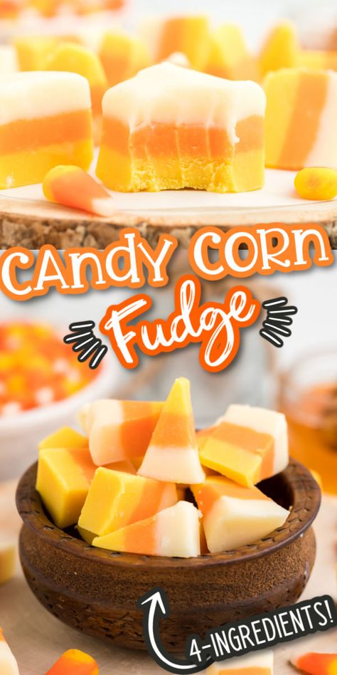 Candy Corn Fudge Recipe, Halloween Fudge, Nutella Fudge, Easy Halloween Food, Halloween Food Treats, Mexican Candy, Halloween Treats Easy, Homemade Fudge, Fudge Easy