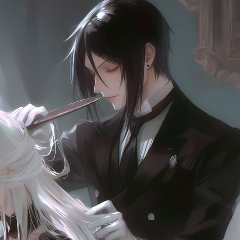 Black butler & Oc ❀ Black Anime Couple Pfp, Black Butler Matching Pfp, Black Butler Matching Icons, Couple Avatar For Ml, Hot Matching Pfp, Cool Matching Pfp, Couple Icons Matching, Black Matching Pfp, Matching Pfp Dark