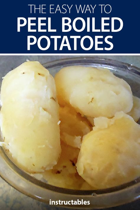 How Long Do You Boil Potatoes, Boiling Potatoes With Skin On, Boiled Russet Potatoes, Peeling Potatoes Easy, Easy Peel Potatoes, Easy Way To Peel Potatoes, Boiled Small Potatoes Recipe, Boil Potatoes With Skin On, Boiled Potatoes With Skin On