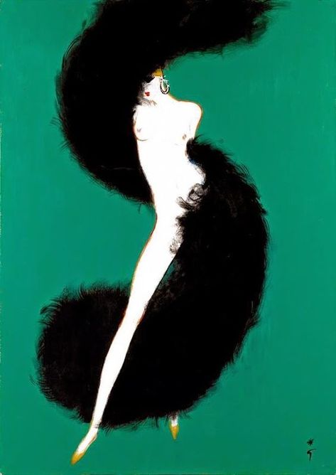 Rene Gruau (approx. 1980) Vintage Pict, Fashion Illustrators, Art Amour, Jacques Fath, Rene Gruau, Fashion Illustration Vintage, Arte Inspo, Pierre Balmain, Fashion Art Illustration