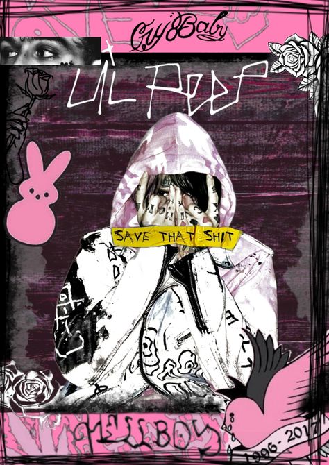 Lil peep rap rappeur hip hop poster rose pink lil tracy Lil Peep Poster, Anime Drawings For Beginners, 2023 Poster, Wall Pics, Y2k Posters, Anime Room, Poster Room, Pink Posters, Prints Poster