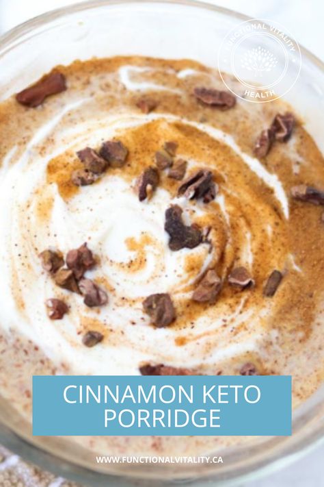 Coconut Flour Porridge, Keto Porridge Recipes, Carb Free Breakfast, Keto Porridge, Cinnamon Breakfast, Breakfast Porridge, Porridge Recipes, Paleo Recipes Easy, Paleo Snacks