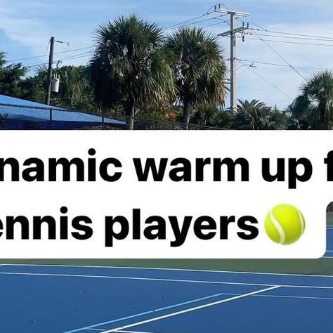 Twins Of Miami on Instagram: "It’s crazy how many people do not take the time to warm up and get injured very easily and wonder why 😒😣. Here are 5 dynamic exercises for tennis players that you can quickly do before your next tennis session so that you warm up your body and prevent injuries. Start with 2 laps around the court and then do these: 1. Side shuffle (doubles line to doubles in; up and back) 2. Butt kicks and high knees 3. Leg raises (opposite hand touches opposite leg) 4. Lunges (get down low) 5. Side lunges (switch sides midway) 6. Flamingo stretch ( pull leg and stretch arm up) Try to incorporate these in your warm up routine. Do more in the new year 🏄‍♀️🥰🥹 . . . #tennis #twins #stretching #miami #warmup #yoga #usopen #love #florida #fitness #sports #family #travel #workou Warm Up Routine, Tennis Tips, Side Lunges, Leg Raises, How Many People, Injury Prevention, Tennis Players, Miami, Tennis