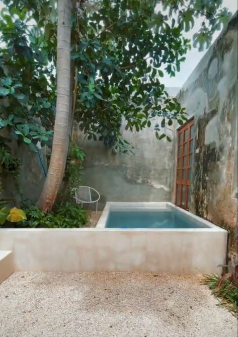 Kleiner Pool Design, Dipping Pool, Pools For Small Yards, Rooftop Terrace Design, Mini Pool, Small Pool Design, Small Pools, Air Bnb, Patio Interior