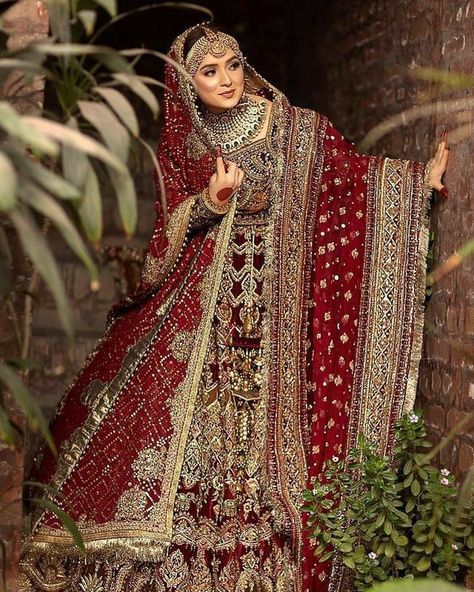 Muslim Brides Indian, Bridal Dresses Ideas, Desi Vibes, Muslim Bridal, Lux Fashion, Red Bridal Dress, Beautiful Bridal Dresses, Desi Outfits, Latest Bridal Lehenga