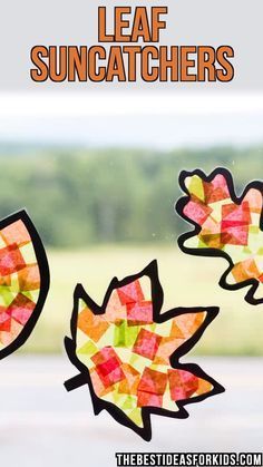 Leaf Suncatchers, Leaf Suncatcher, Fall Leaf Template, Leaf Templates, Craft Thanksgiving, September Crafts, Autumn Leaves Craft, Preschool Crafts Fall, Leaf Projects