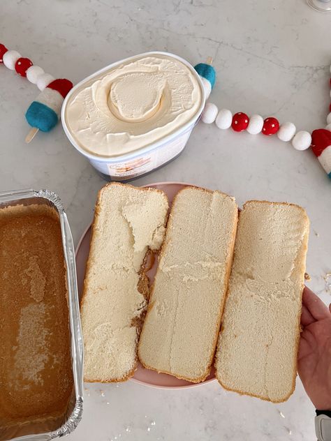 The Easiest Ice Cream Cake made with Pound Cake - traditionallycozy.com Easy Ice Cream Cake, Easy Ice Cream, Cream Desserts, Ice Cream Desserts, Ice Cream Cake, Cream Cake, Pound Cake, How To Make Cake, 4th Of July