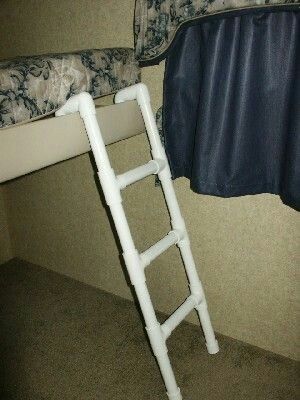 Diy rv bunk ladders Ladder For Bunk Bed, Bed Ladder Ideas, Bunk Bed Ladder Ideas, Camper Bunk Beds, Bunk Ladder, Ladder Ideas, Bed Ladder, Bunk Bed Ladder, Bunk Beds Built In