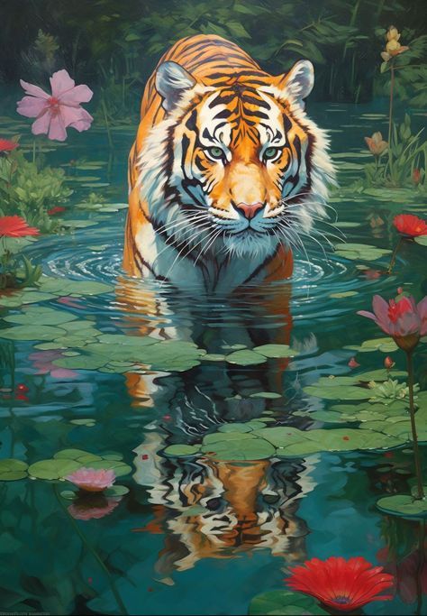 Tiger Painting Acrylic, Tiger Acrylic Painting, Exotic Animals Art, Tiger Artwork, Tiger Painting, Tiger Art, Brace Yourself, Tropical Art, What Really Happened