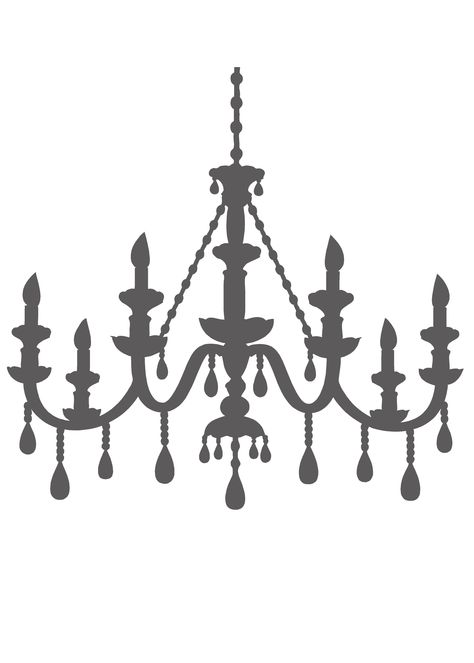 Chandelier Template- for Brooke & Lola's dresser Chandelier Template, Stencils Design, Royal Icing Templates, Cardboard Chandelier, Paper Chandelier, Silhouette Online Store, Chandelier Art, Decorating Cookies, Silhouette Template