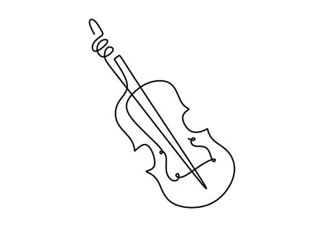 Cello Sketch, Violin Art Drawing, Instrument Drawing, Violin Drawing, One Line Drawings, Wire Decor, Violin Art, Music Instrument, Vector Free Download