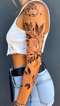 #BEAUTY, #RELATIONSHIPS #Fashion #Animals #Outfits #Winter Outfits #Animals Wrap Arm Tattoos For Women, Arm Shoulder Tattoos For Women, Small Leg Tats, Lydia Tattoo, Tattoo Generator, Feminine Tattoo Sleeves, Remembrance Tattoos, Tattoos For Women Flowers, Tasteful Tattoos