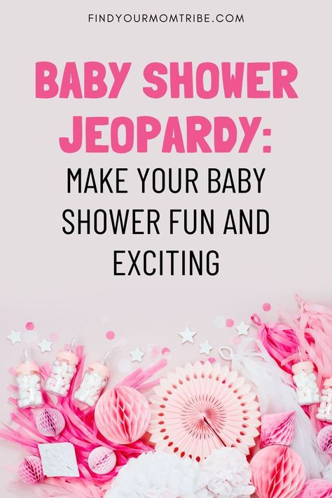 Want to make you baby shower interesting?! Baby shower jeopardy game is your solution! Read the rules and you're ready to rumble! #babyshowergames #babyjeopardy #babyshowerjeopardy #babyshowerideas #funbabyshowergames #babyshowergamesideas #easybabyshowergames #bestbabyshowergames #planningababyshower #babyshoweractivities #hostingababyshower #findyourmomtribe Baby Shower Jeopardy, Baby Jeopardy, Easy Baby Shower Games, Jeopardy Game, Famous Babies, Candy Games, Baby Shower Candy, Fun Baby Shower Games, Simple Baby Shower