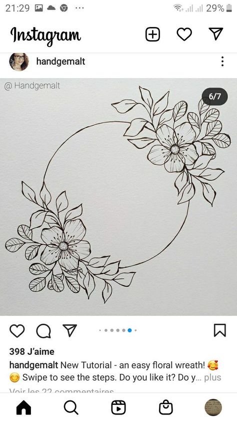 Floral Wreath Drawing, Textiles Inspiration, Presentation Ideas For School, Front Page Design, Watercolor Flowers Tutorial, Circle Drawing, Page Decoration, Wreath Drawing, Flowers Drawing