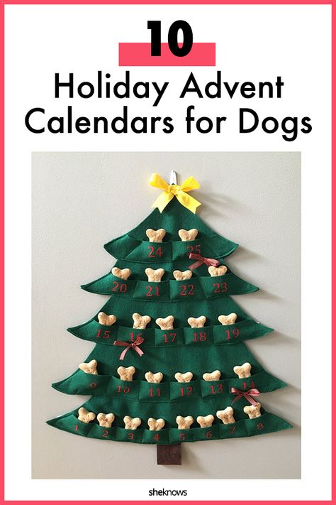 Dog Advent Calendar, Advent Calendar Pattern, Felt Advent Calendar, Homemade Advent Calendars, Toy Advent Calendar, Advent Christmas, Dog Calendar, Animal Instinct, Advent Calenders