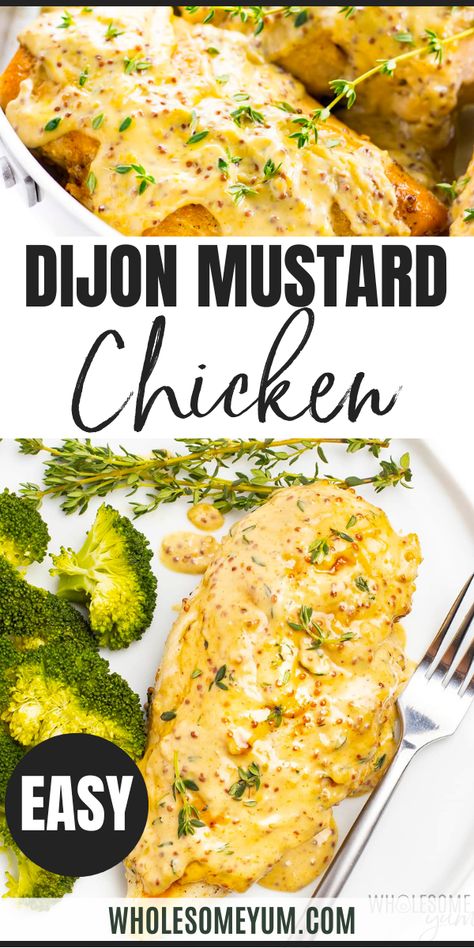 Creamy Dijon Mustard Chicken Recipe Chicken With Mustard Recipes, Mustard Sauce For Chicken, Chicken Dijon, Dijon Mustard Chicken, Dijon Chicken Recipes, Mustard Chicken Breast, Creamy Dijon, Mustard Chicken Recipes, Creamy Mustard Sauce