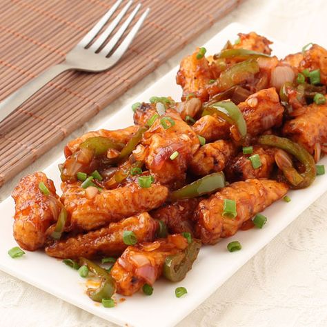 Baby Corn Manchurian - Perfect Dish to Serve as Snack or Starter - Step by Step Photo Recipe - Mild Crispy and Crunchy Fresh Baby Corns in with Spicy Chilli Sauce, Soy Sauce and Tomato Ketchup. Manchurian Recipe, Baby Corn, Green Banana, Corn Recipes, Indian Snacks, Indian Cooking, Veg Recipes, Indian Dishes, Mushroom Recipes