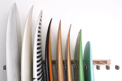 Indoor Surfboard Rack, How To Store Surfboards, Vertical Surfboard Rack, Surfboard Rack Diy Wall Mount, Surf Board Storage Ideas, Surf Rack Wall, Surfboard Rack Wall, Surfboard Holder, Surf Board Rack