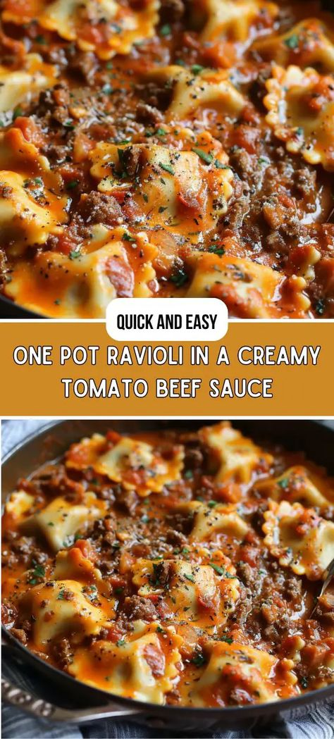 Beef Ravioli Recipe, Ravioli Dinner Ideas, Ravioli Sauce Recipe, Sausage Ravioli, Beef Ravioli, Tomato Beef, Ravioli Sauce, Beef Sauce, Cozy Weekend