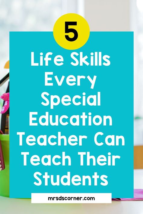 Special education teachers, this one’s for you! If you are a special education teacher, it is essential that you teach your students life skills and independent living skills. These skills help students navigate their daily lives effectively and independently. And you don’t have to wait until secondary school to teach life skills. Here are some of the most important life skills you can teach in the special education classroom and resources to help you teach them effectively. Special Ed Classroom, High School Special Education Classroom, Ed Classroom, Independent Living Skills, Special Education Organization, Important Life Skills, Students Life, Middle School Special Education, Educational Assistant