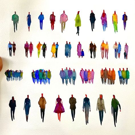 Watercolour Figures, Watercolor People, People Figures, Painting People, Art Diary, Amazing Art Painting, Urban Sketching, Stick Figures, Human Figure