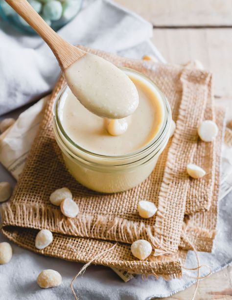 Creamy Macadamia Nut Butter - Running to the Kitchen® Cinnamon Sugar Toast, Macadamia Nut Butter, Pumpkin Seed Butter, Keto Snack, Cinnamon Almonds, Nut Recipes, High Fat Foods, Macadamia Nut, Power Foods