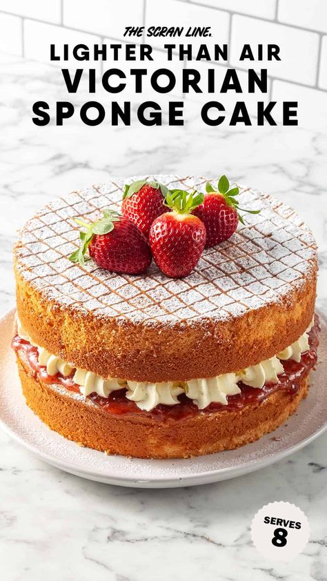 Easy Sponge Cake Recipe Victorian Sponge Cake Recipe, Victorian Sponge Cake, Sponge Cake Recipe Best, Victorian Sponge, Easy Sponge Cake, Easy Sponge Cake Recipe, Sponge Cake Recipe, Victoria Sponge Cake, Birthday Baking