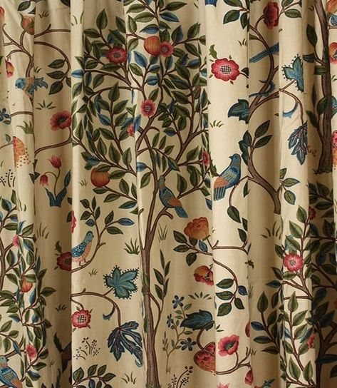 Kelmscott Tree | Just Fabrics William Morris Curtains, 1970 Kitchen, Diy Projects Wood, Budget 2023, Patterned Curtains, Cottage Curtains, Morris Design, William Morris Designs, Wood Crafts Diy