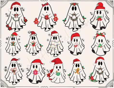 Cod Christmas, Ghost Aesthetic, Ghost Cod, Ghost Wallpaper, Ghost Painting, Band Christmas, Ghost Drawing, Drawing Christmas, Christmas Ghost