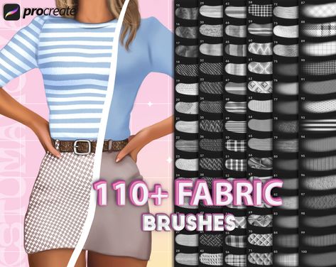 Procreate Clothes, Procreate Brushes Download, Procreate Downloads, Brush Procreate, Fast Drawing, Brush Tattoo, Best Procreate Brushes, Free Procreate, Illustrator Brushes