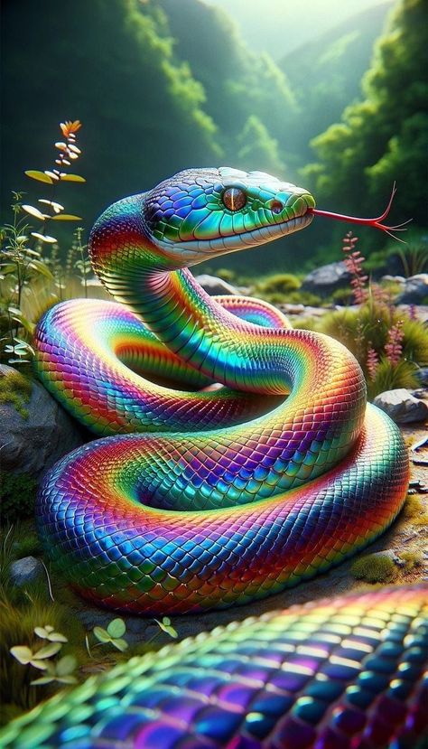 Rainbow Snake, Rainbow Serpent, Colorful Snakes, Snake Wallpaper, Snake Drawing, Frog Wallpaper, Snake Tattoo Design, Tiger Pictures, Cute Snake